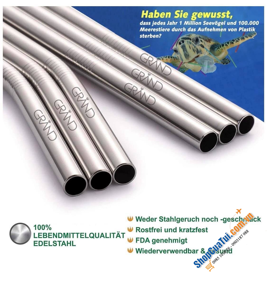 Ống hút inox Grand