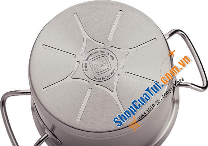 Bộ Fissler Profi Original 6 món (5 nồi + 1 xửng hấp) tặng thêm 1 bộ phụ kiện Multitalent Q