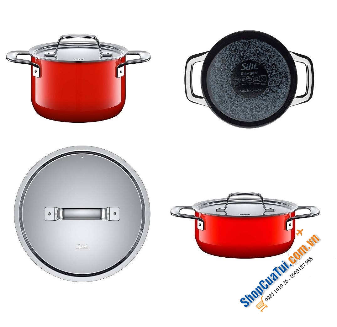 Bộ nồi Silit Silargan Zeno vung thép 4 món - Made in Germany - Hãng bảo hành 30 năm