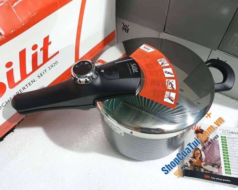 NỒI ÁP SUẤT SILIT SICOMATIC ECONTROL MÀU GHI DUNG TÍCH 6,5L - MADE IN GERMANY