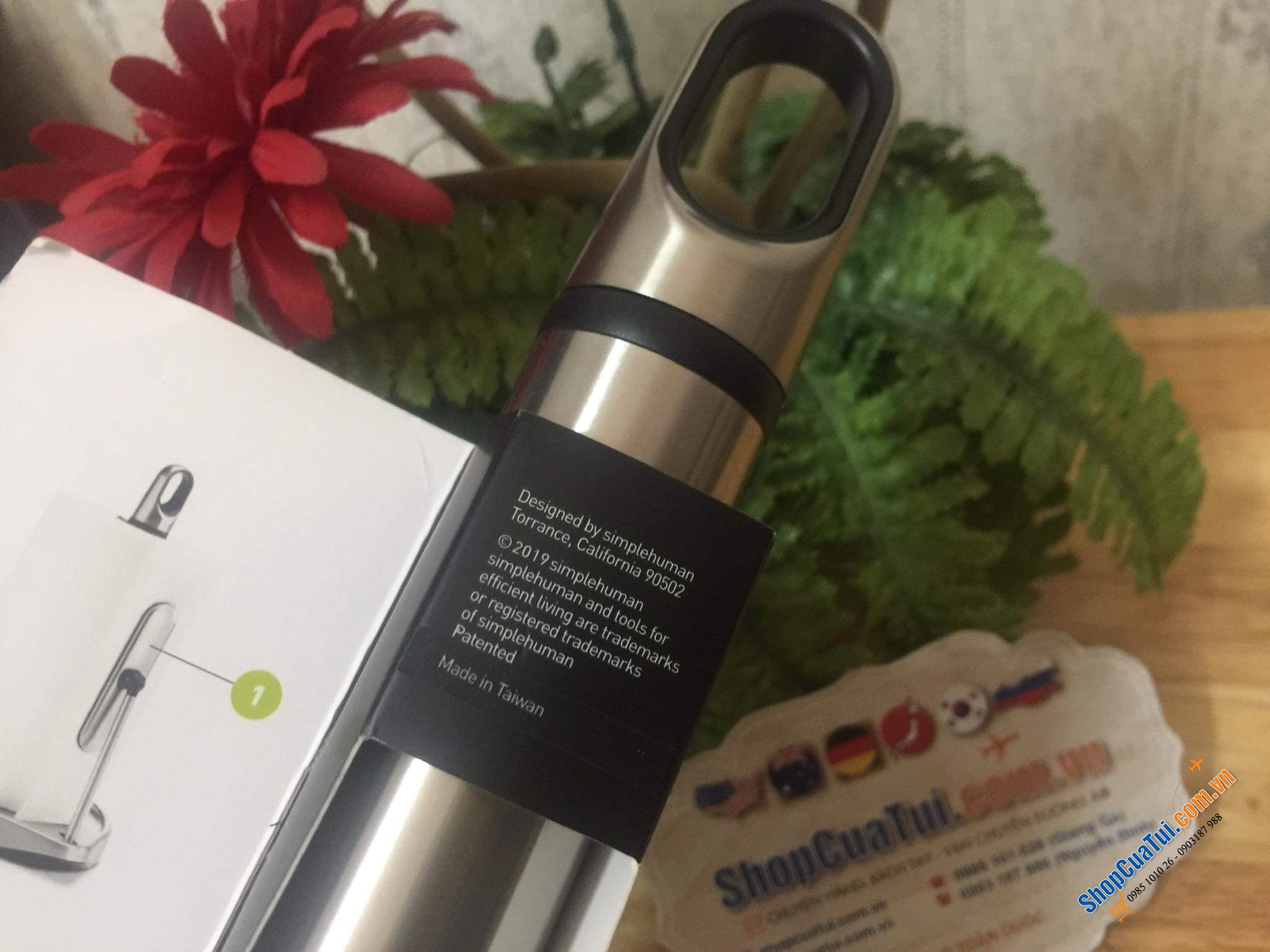 DỤNG CỤ ĐỂ GIẤY NHÀ BẾP INOX SIMPLEHUMAN