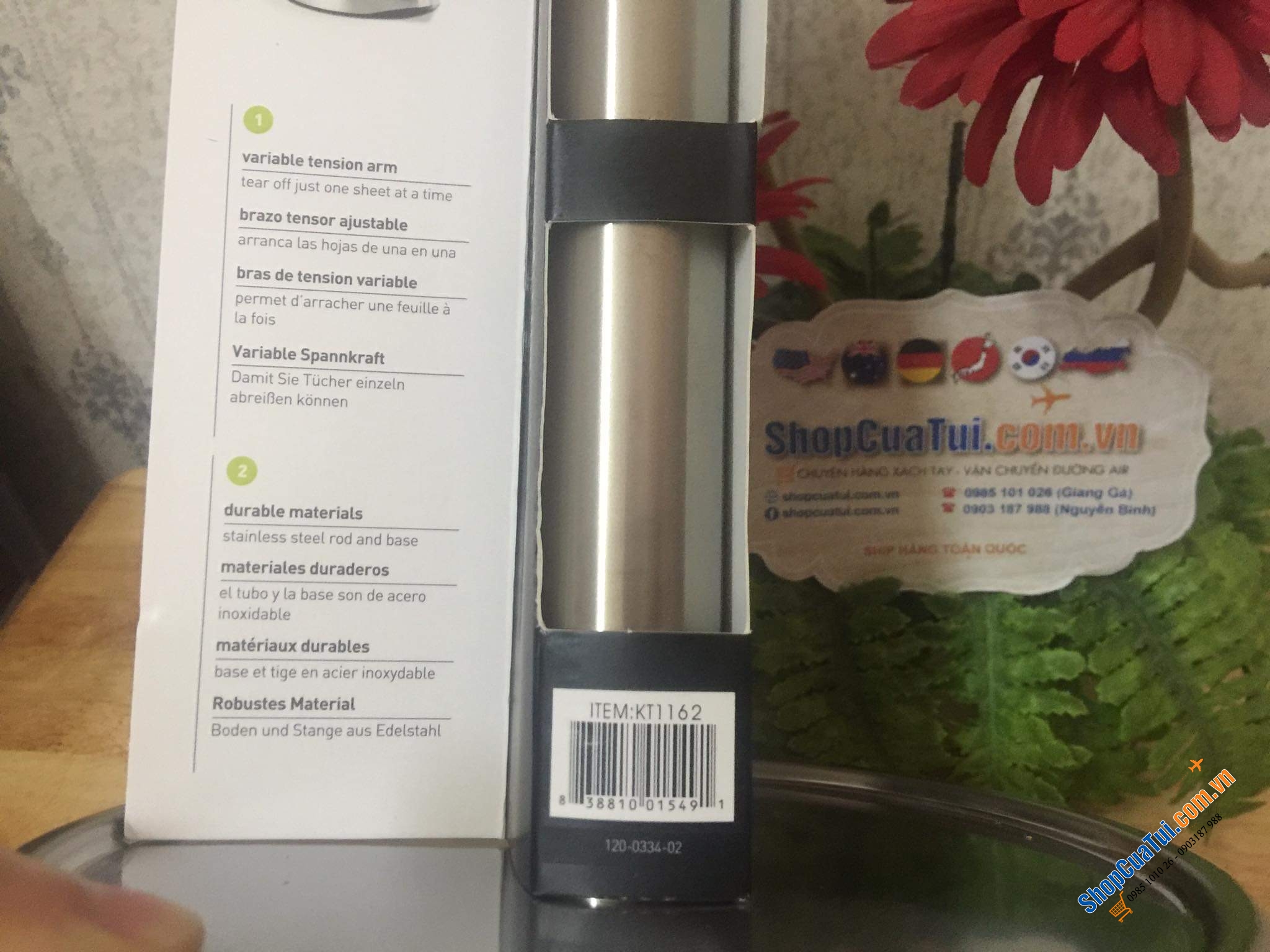 DỤNG CỤ ĐỂ GIẤY NHÀ BẾP INOX SIMPLEHUMAN