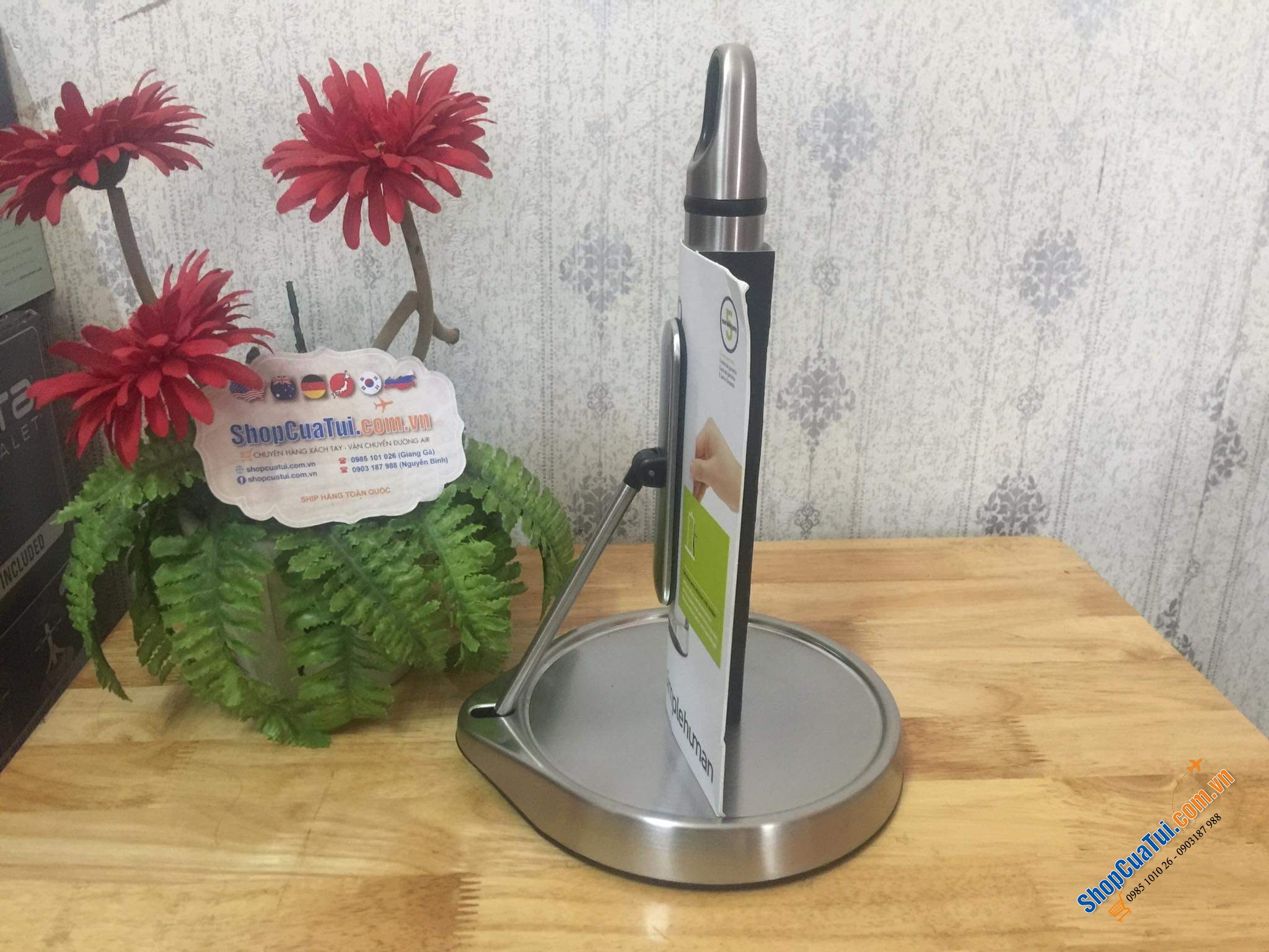 DỤNG CỤ ĐỂ GIẤY NHÀ BẾP INOX SIMPLEHUMAN