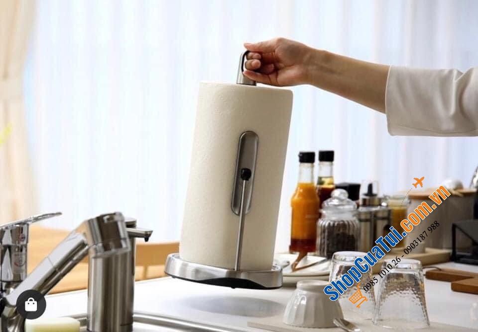 DỤNG CỤ ĐỂ GIẤY NHÀ BẾP INOX SIMPLEHUMAN