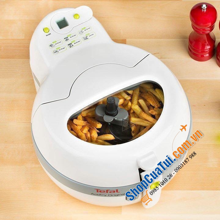 NỒI CHIÊN KHÔNG DẦU TEFAL FZ7110 cải tiến kèm thêm vỉ lưới tuyệt ngon cho các món nướng - Made in france