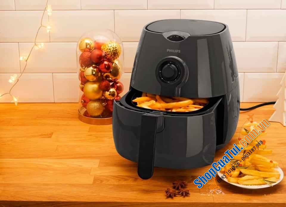 Nồi chiên không dầu Philips HD9216/40 phiên bản nội địa Đức, dung tích 3,5 lít cho 0,8kg thực phẩm.