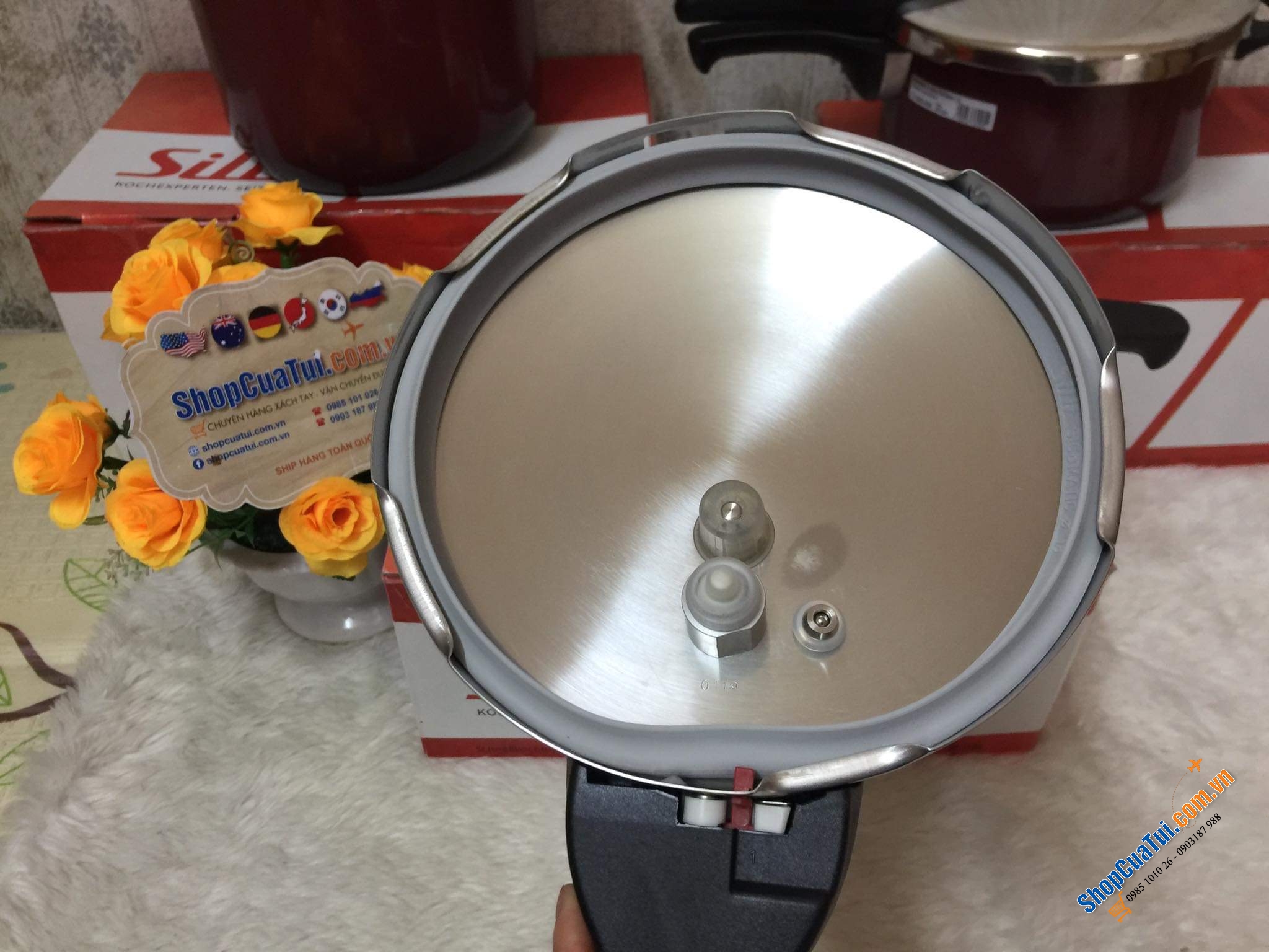 NỒI ÁP SUẤT CAO CẤP SILIT T PLUS MÀU ĐỎ RƯỢU SIÊU HIẾM 6,5 LÍT