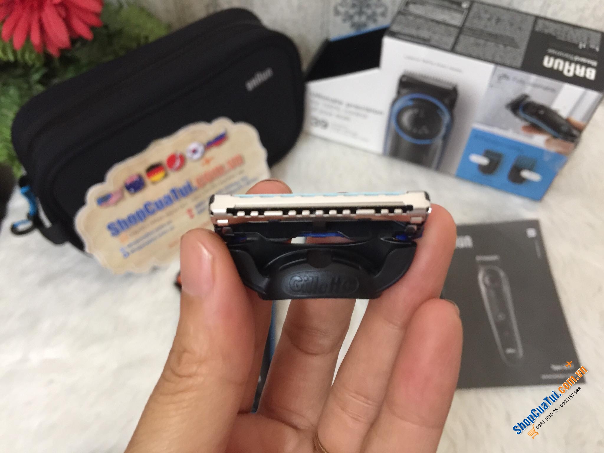 TRỌN BỘ CẠO RÂU BRAUN BT3040 - TẶNG KÈM DAO CẠO RÂU GILLETTE VÀ TÚI ĐỰNG