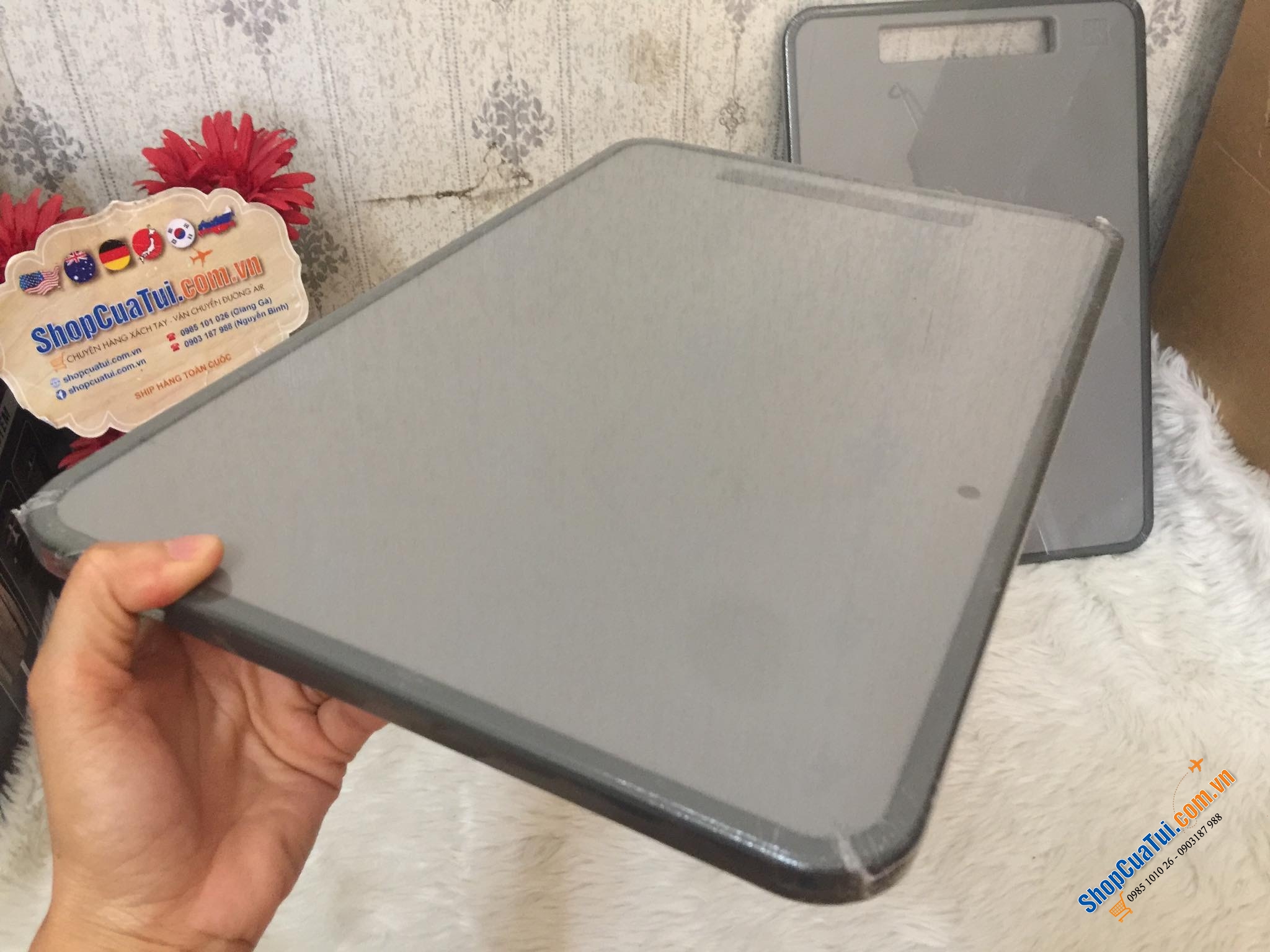Thớt kháng khuẩn cao cấp Zwilling - Đức Size TO thái thoải mái hơn 38,5 x 25 x 1,3 cm.