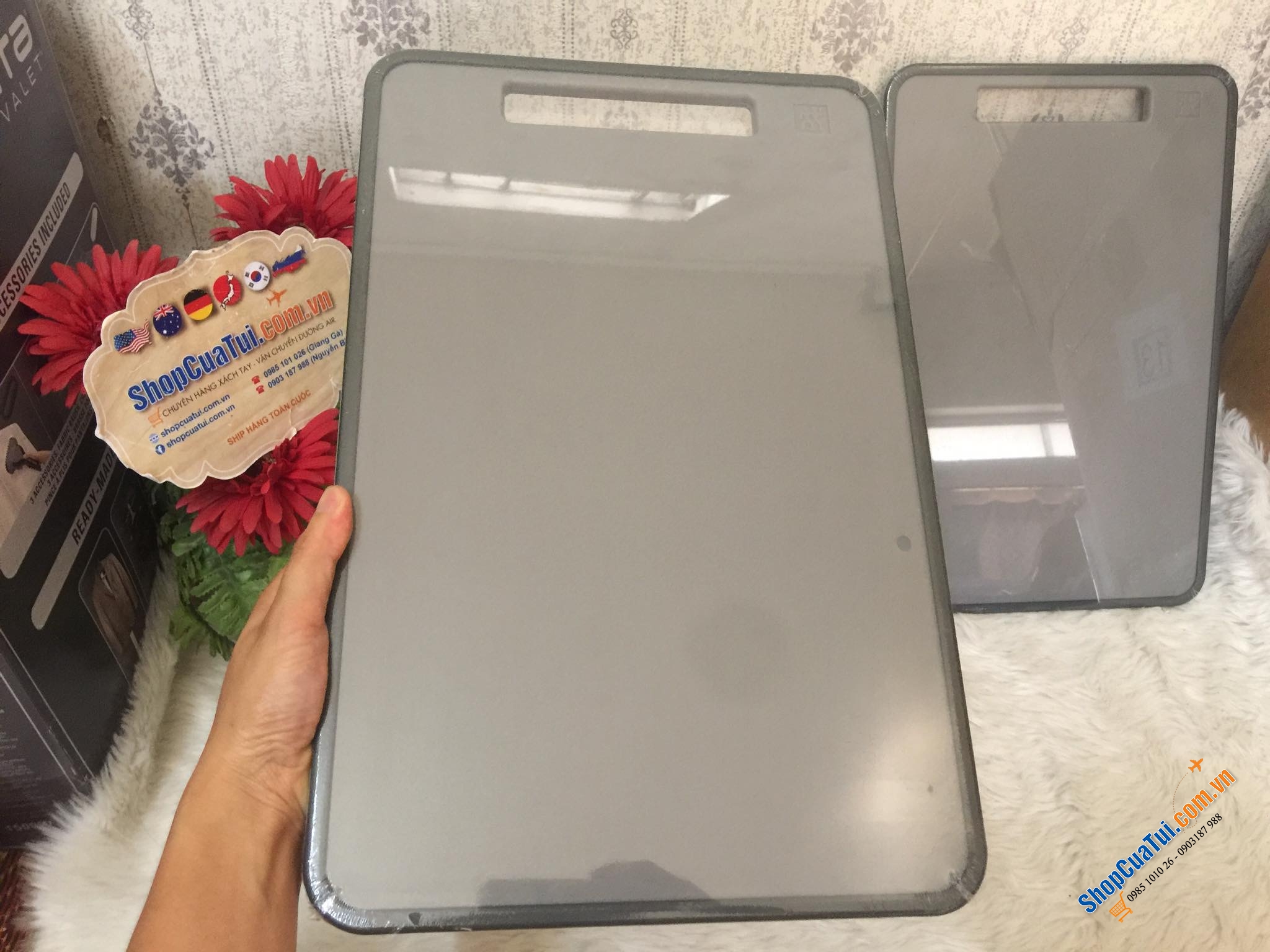 Thớt kháng khuẩn cao cấp Zwilling - Đức Size TO thái thoải mái hơn 38,5 x 25 x 1,3 cm.