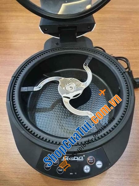 NỒI CHIÊN KHÔNG DẦU - NỒI LẨU ĐA NĂNG STEBA HF2050 4,5L (cải tiến vượt trội vừa chiên thức ăn nguyên miếng lớn hoặc chiên quay đảo trục giống nồi Tefal, trục đảo tháo rời được)