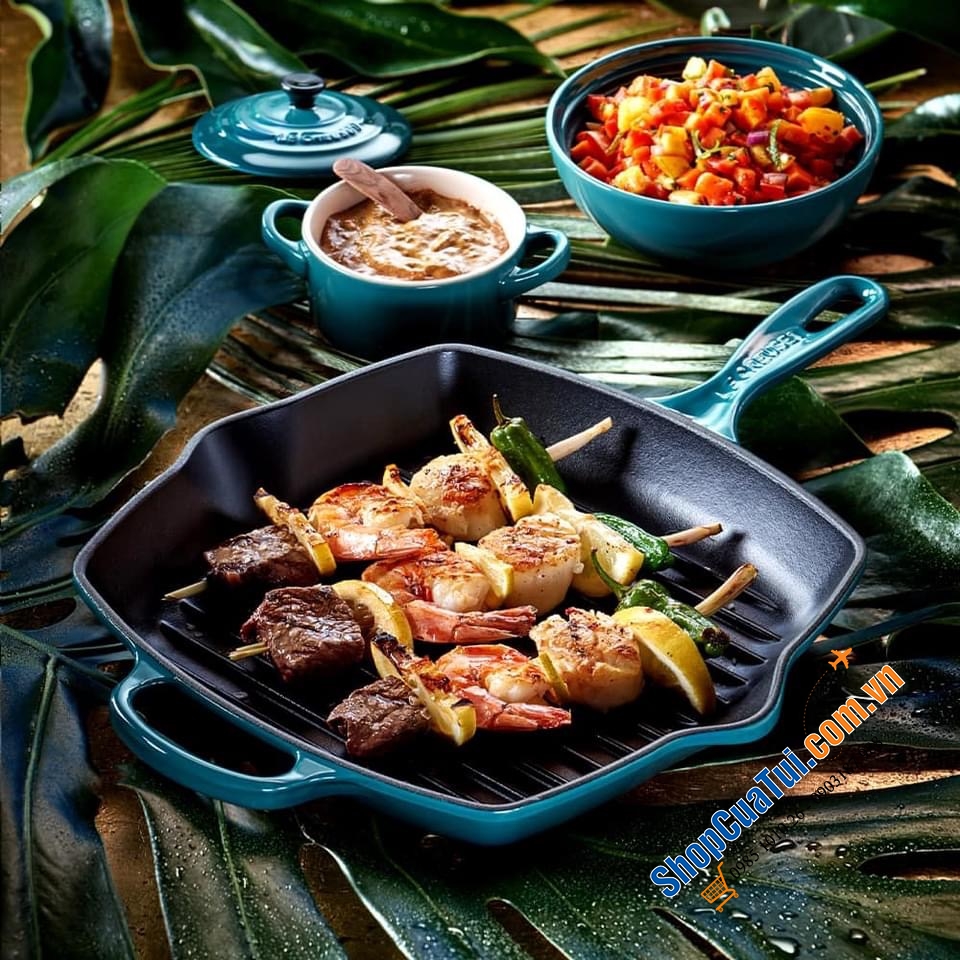 CHẢO NƯỚNG LE CREUSET 26x26 cm.