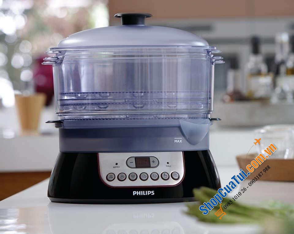 NỒI HẤP 3 TẦNG PHILIPS HD9140/91