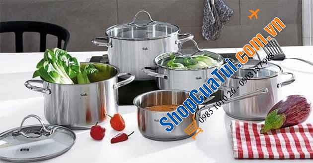 Bộ nồi FISSLER TORONTO 5 nồi (chất liệu thép bóng mờ sang, bền, chất).