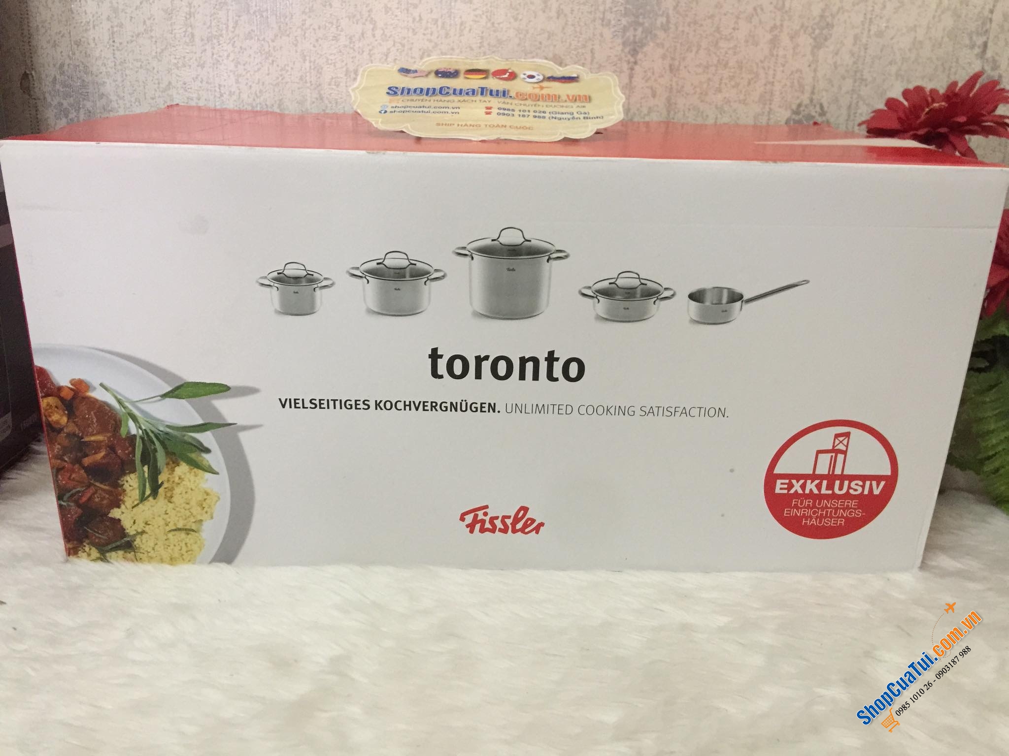 Bộ nồi FISSLER TORONTO 5 nồi (chất liệu thép bóng mờ sang, bền, chất).