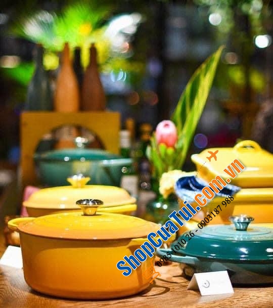 NỒI GANG LECREUSET 24CM MÀU VÀNG CHANH (màu citrus) - DUNG TÍCH 4,2L - MADE IN FRANCE