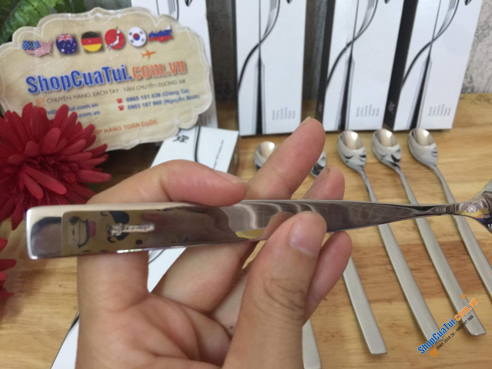 SET 6 THÌA CÁN DÀI WMF 21 cm.