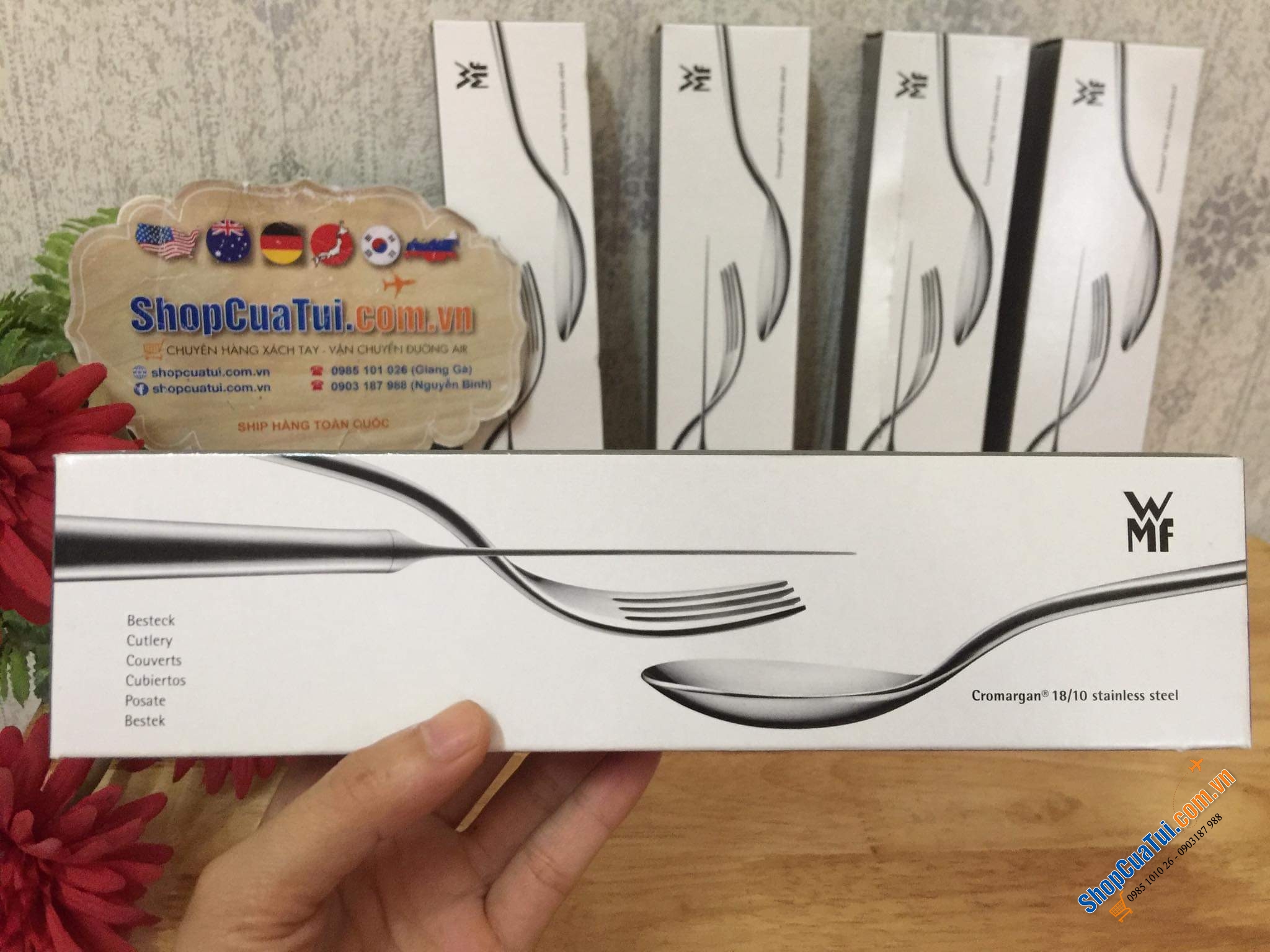 SET 6 THÌA CÁN DÀI WMF 21 cm.