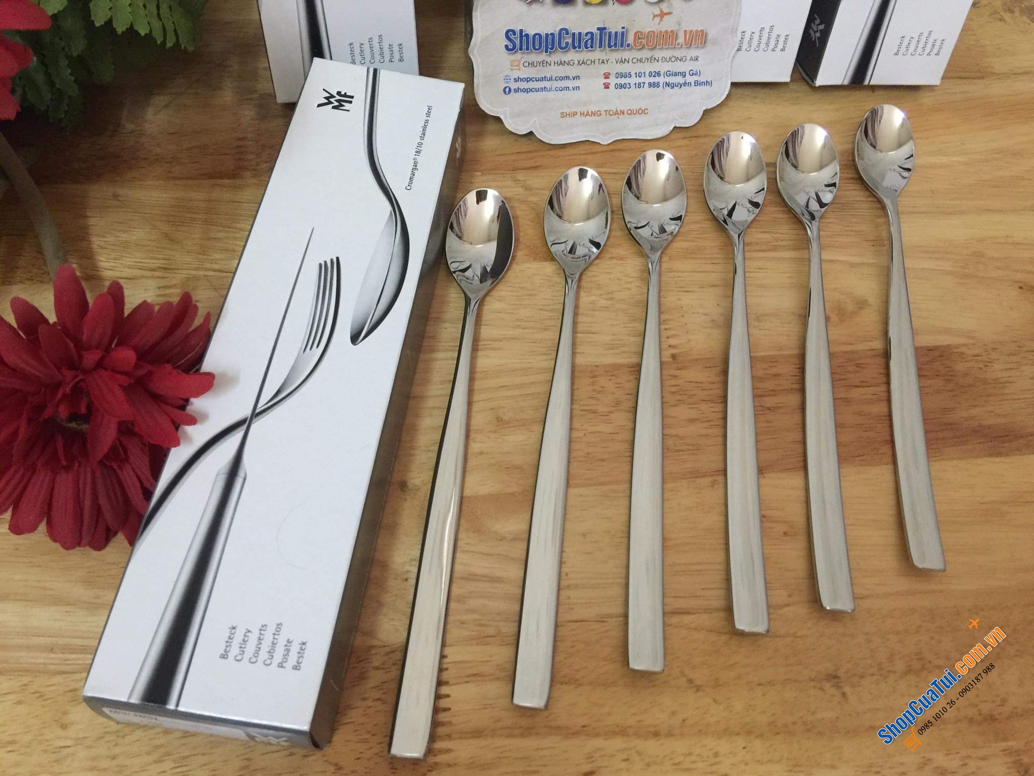 SET 6 THÌA CÁN DÀI WMF 21 cm.