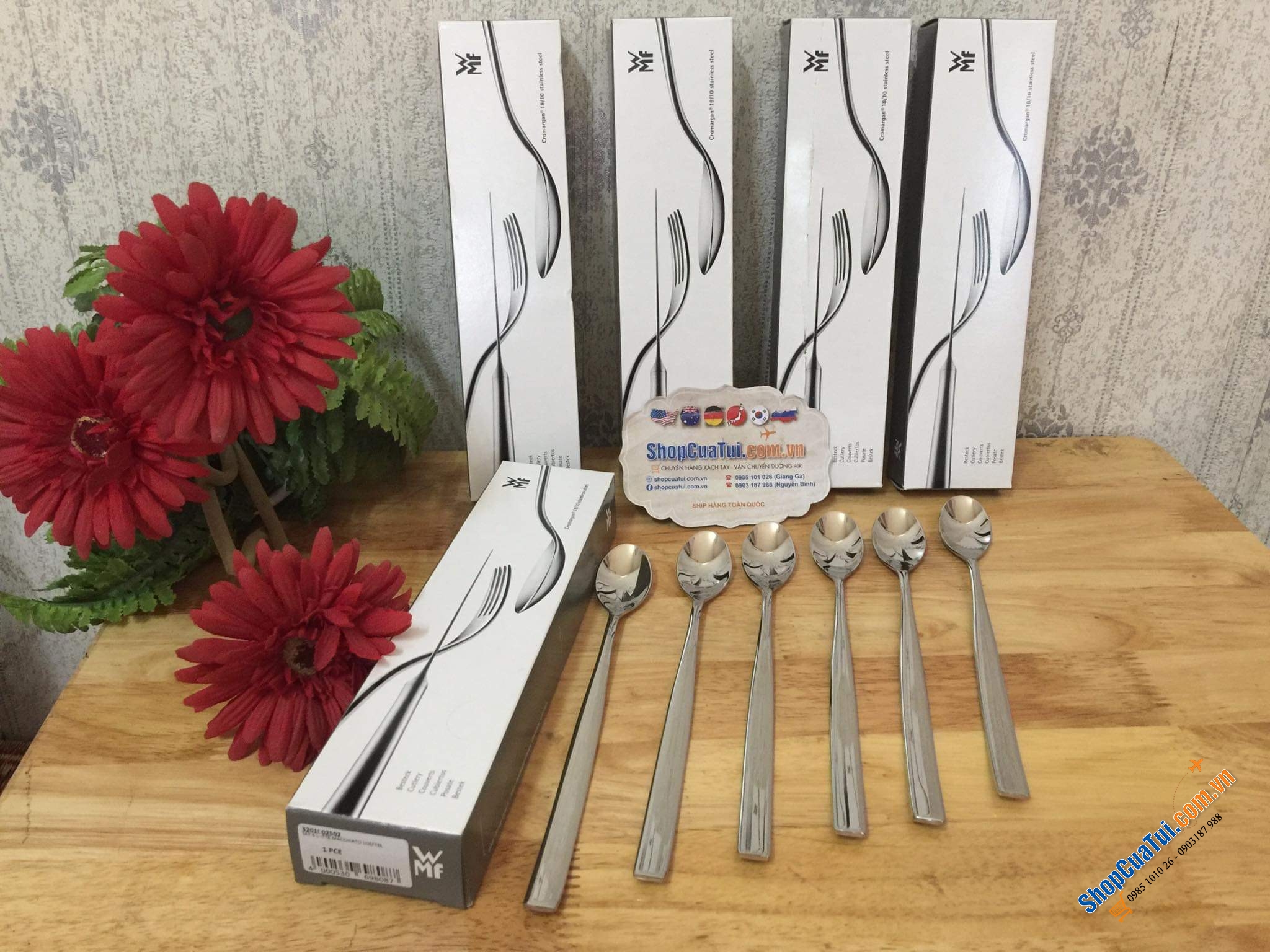 SET 6 THÌA CÁN DÀI WMF 21 cm.