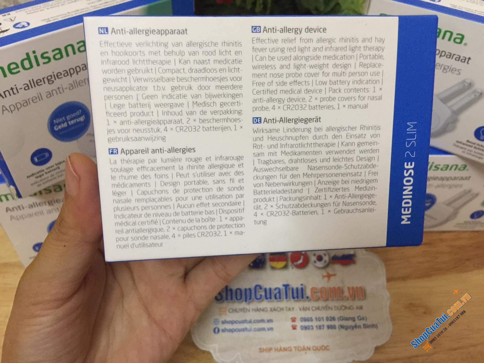MÁY TRỊ VIÊM MŨI DỊ ỨNG - VIÊM XOANG MEDISANA MEDINOSE 2 SLIM.