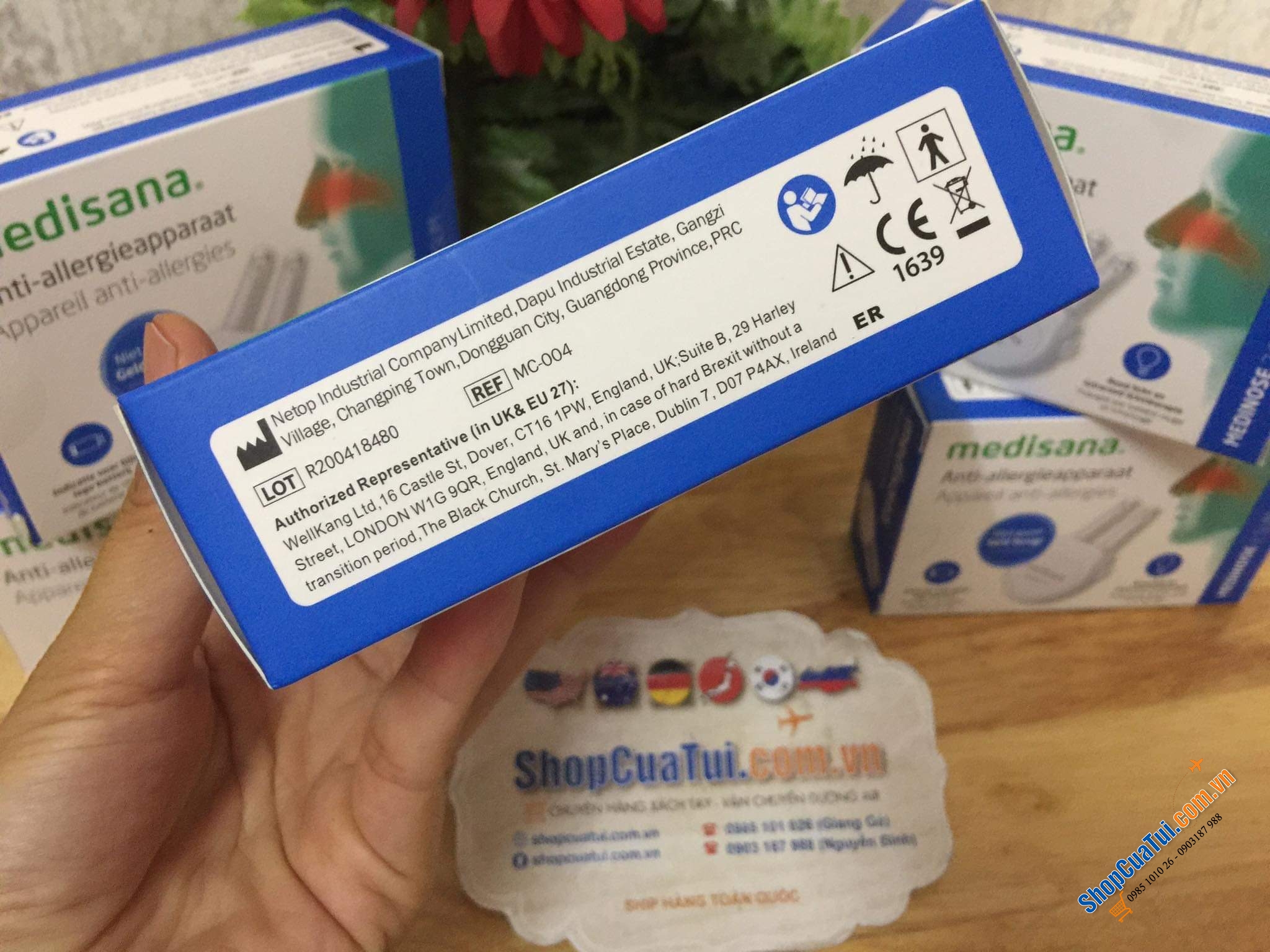 MÁY TRỊ VIÊM MŨI DỊ ỨNG - VIÊM XOANG MEDISANA MEDINOSE 2 SLIM.