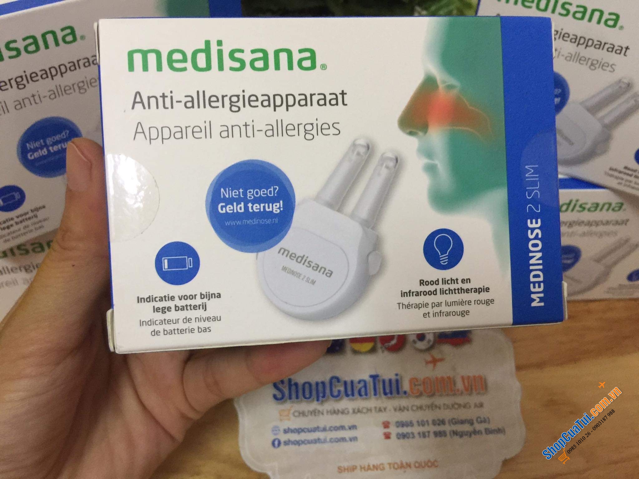 MÁY TRỊ VIÊM MŨI DỊ ỨNG - VIÊM XOANG MEDISANA MEDINOSE 2 SLIM.