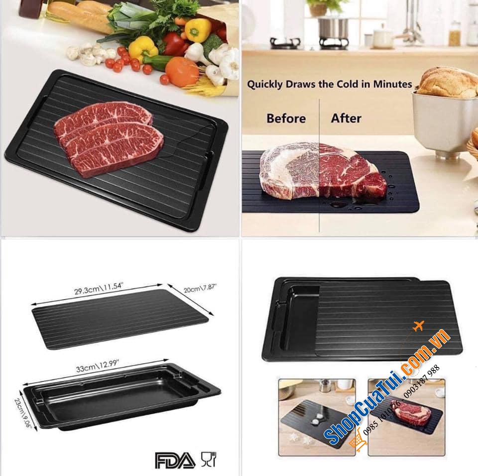 THỚT RÃ ĐÔNG GEMITTO KÈM KHAY HỨNG NƯỚC