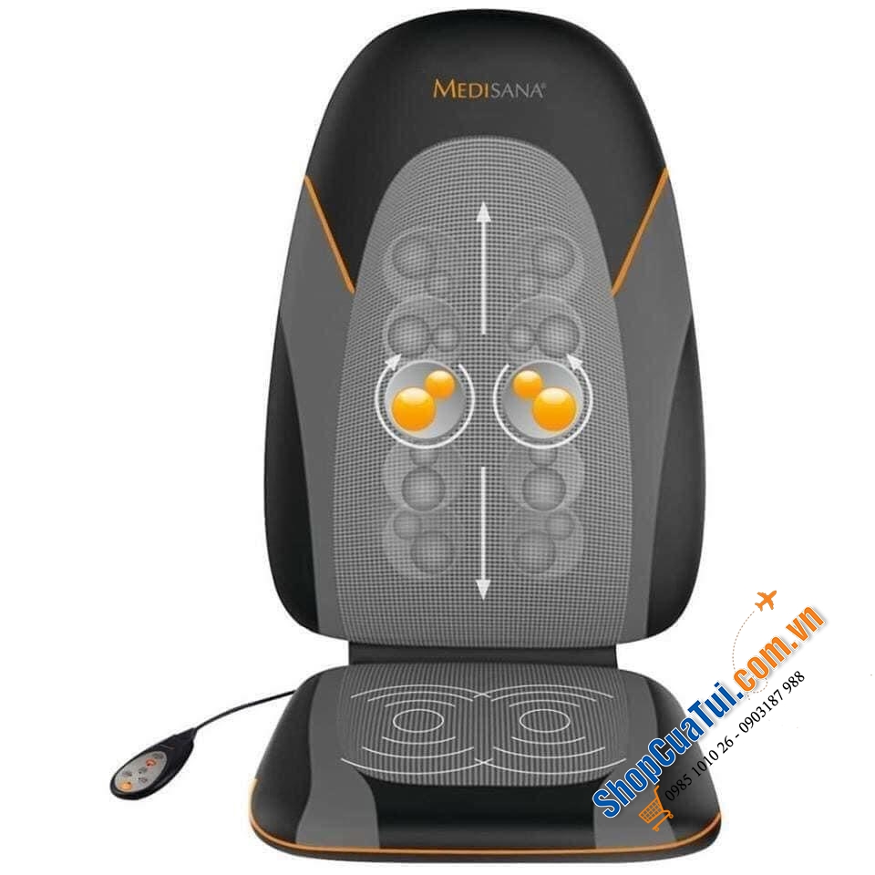 Đệm (ghế) massage toàn thân con lăn có đèn hồng ngoại Medisana MC830