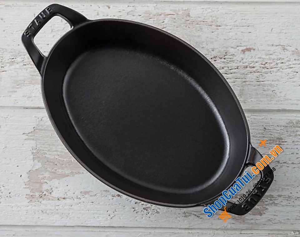 CHẢO STAUB 2 QUAI XÁM 24 cm ( chiều ngang )