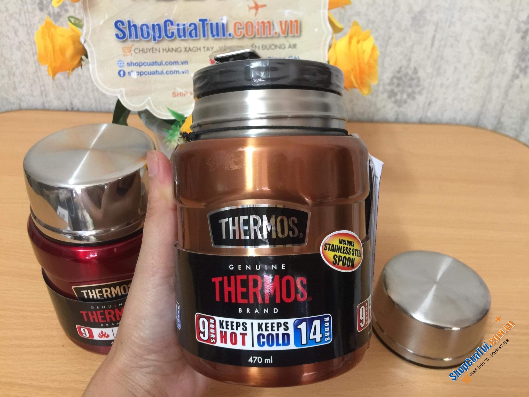 Hộp đựng thức ăn giữ nhiệt Thermos Stainless King Food - Dùng mang đồ ăn đi làm/đi picnic.