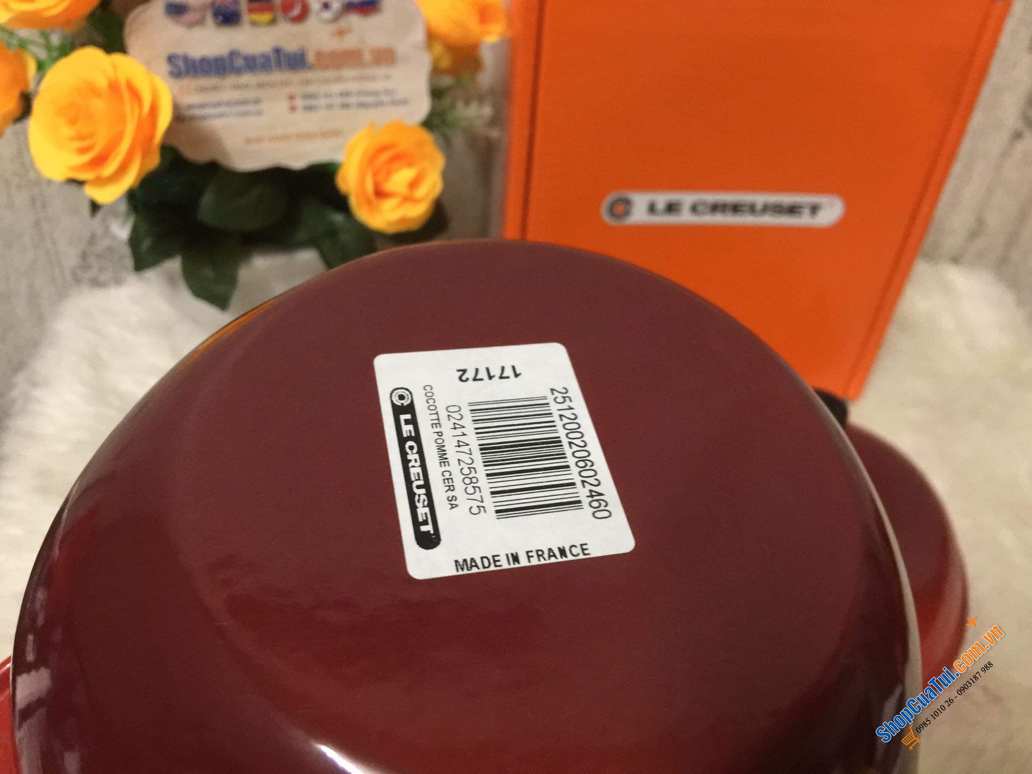 NỒI GANG ĐÚC QUẢ TÁO LE CREUSET ĐỎ 18 CM - 2,1 Lit.