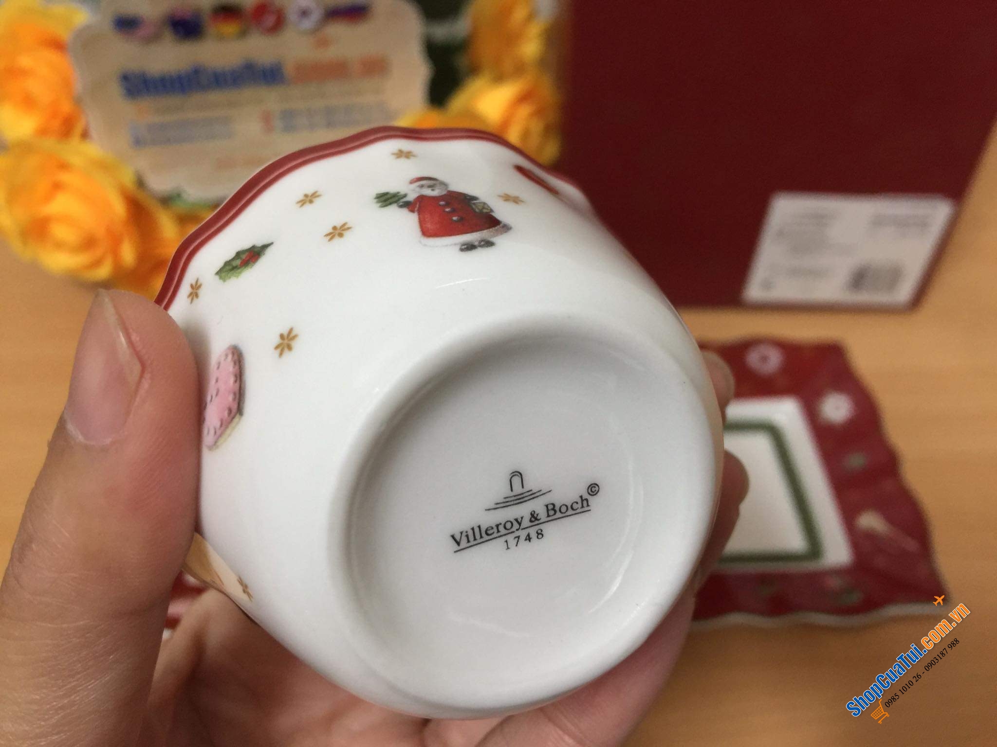 SET 4 món hũ VILLEROY BOCH NOEL ( 3 hũ + 1 đĩa)