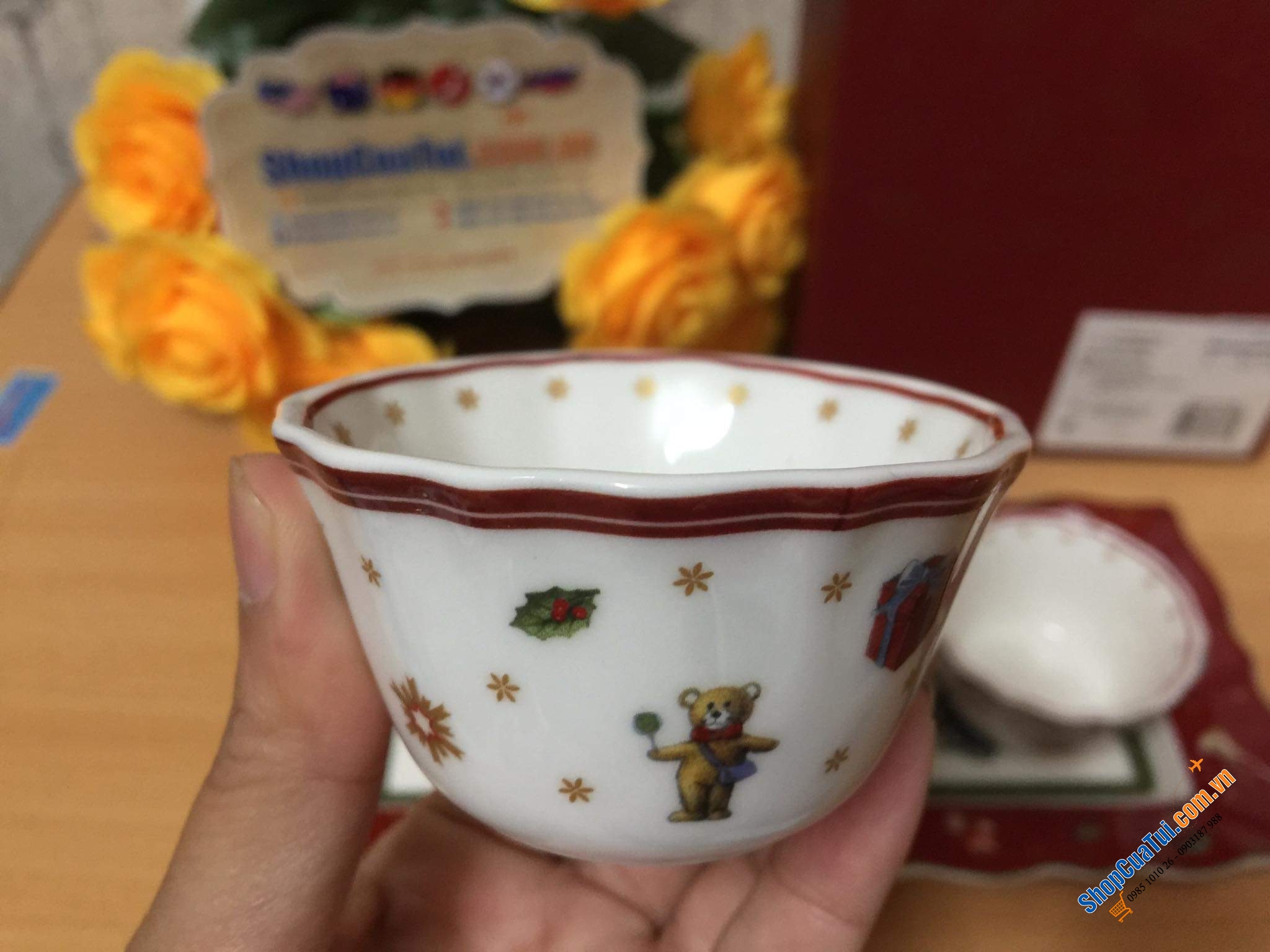 SET 4 món hũ VILLEROY BOCH NOEL ( 3 hũ + 1 đĩa)