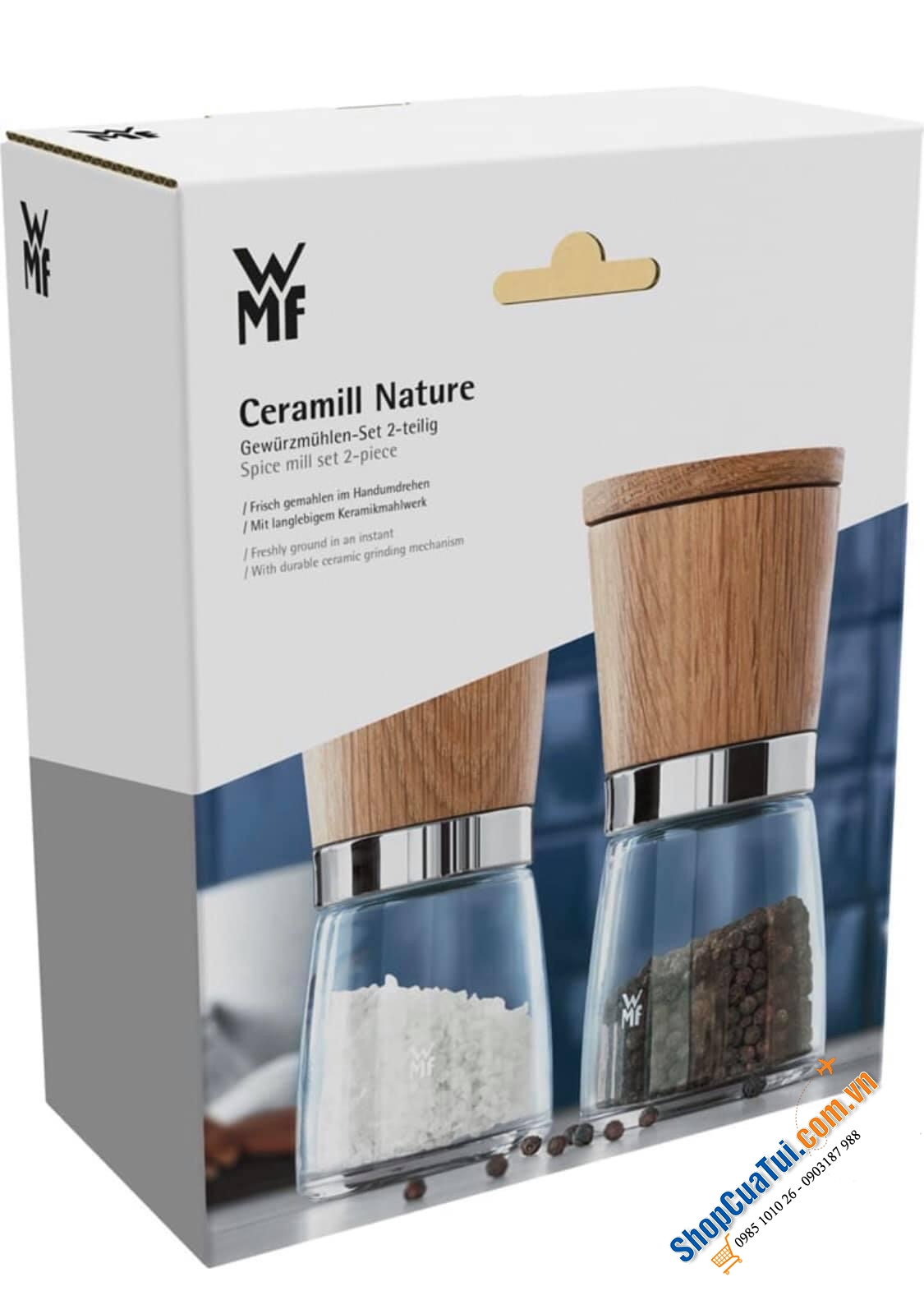 Set xay tiêu cơ dòng cao cấp WMF GỖ TỰ NHIÊN NATURE