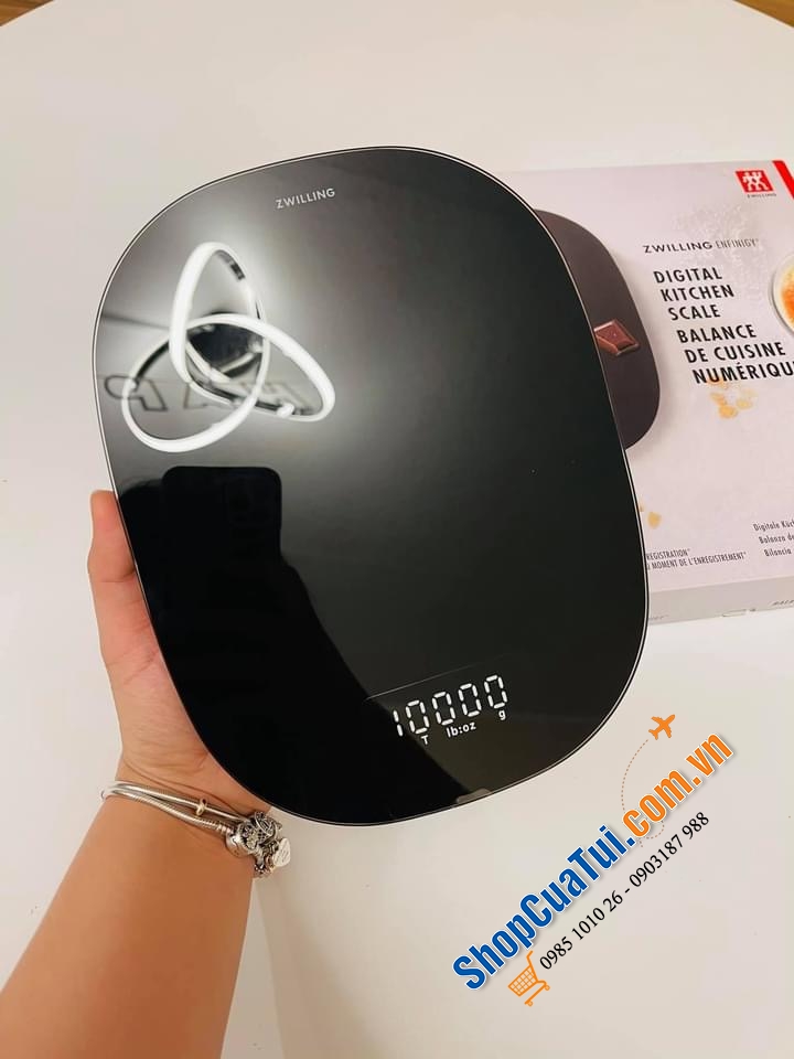 CÂN NHÀ BẾP HIỆN ĐẠI NHẤT ZWILLING DÙNG SẠC MÀU ĐEN.