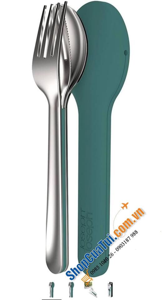 Set THÌA DĨA DAO JOSEPH JOSEPH BỎ TÚI GO EAT để đem đi làm, đi học, hay du lịch.
