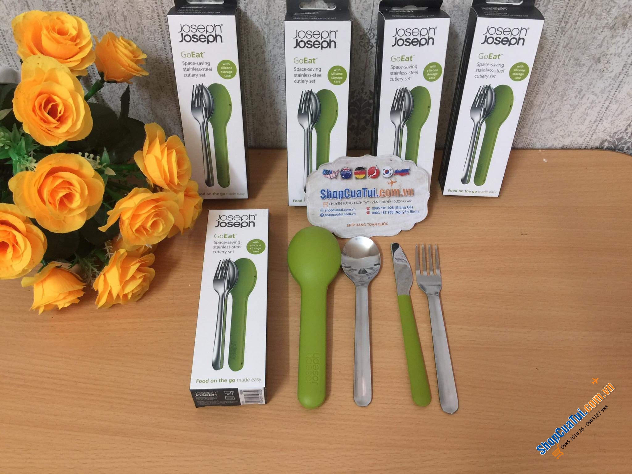 Set THÌA DĨA DAO JOSEPH JOSEPH BỎ TÚI GO EAT để đem đi làm, đi học, hay du lịch.