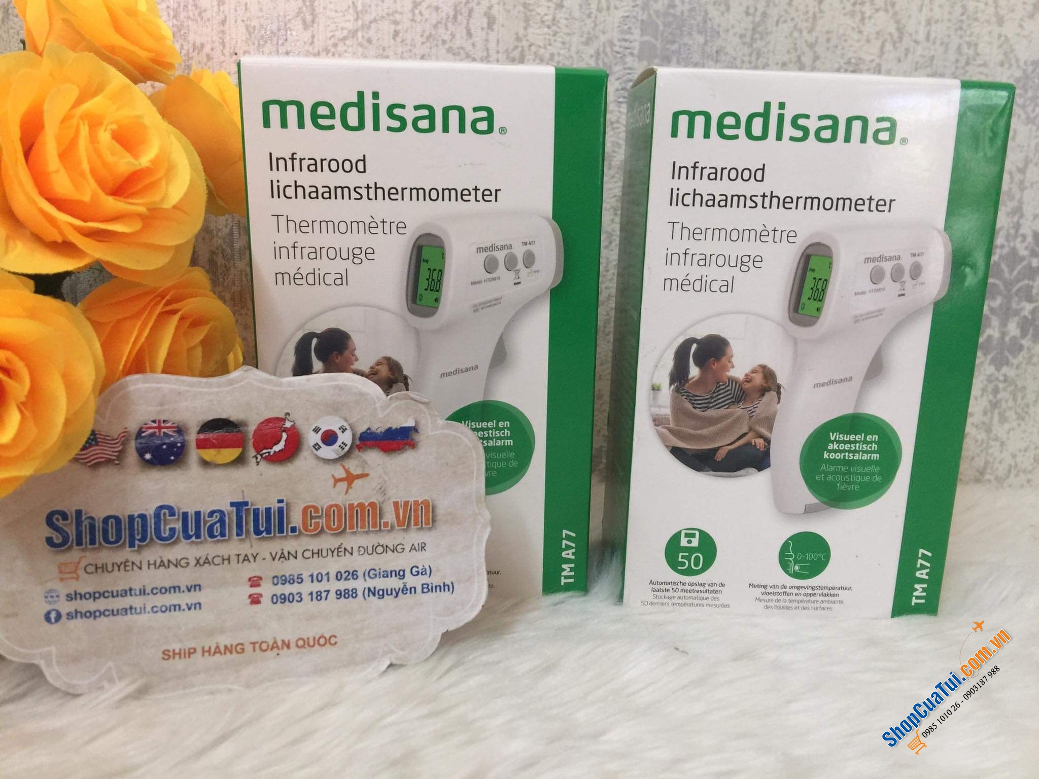 NHIỆT KẾ ĐO TRÁN HỒNG NGOẠI MEDISANA TM A77