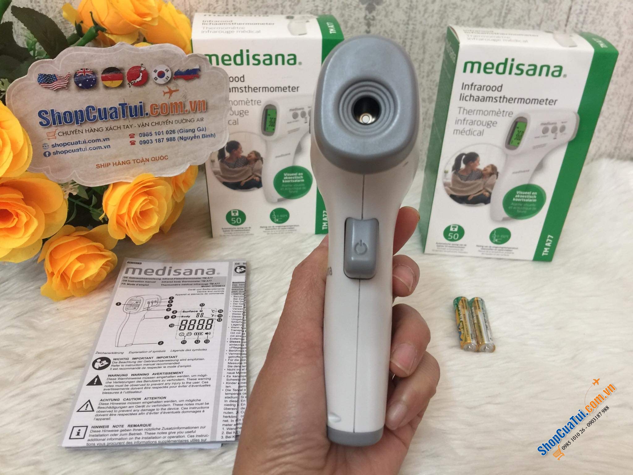 NHIỆT KẾ ĐO TRÁN HỒNG NGOẠI MEDISANA TM A77