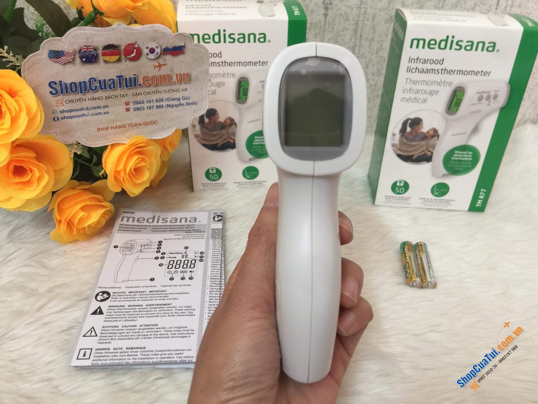NHIỆT KẾ ĐO TRÁN HỒNG NGOẠI MEDISANA TM A77