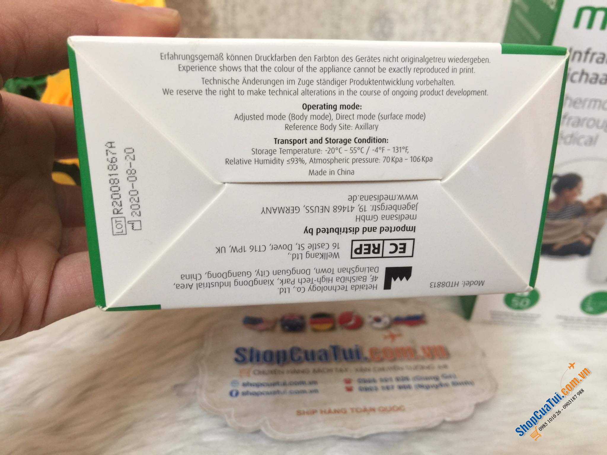 NHIỆT KẾ ĐO TRÁN HỒNG NGOẠI MEDISANA TM A77