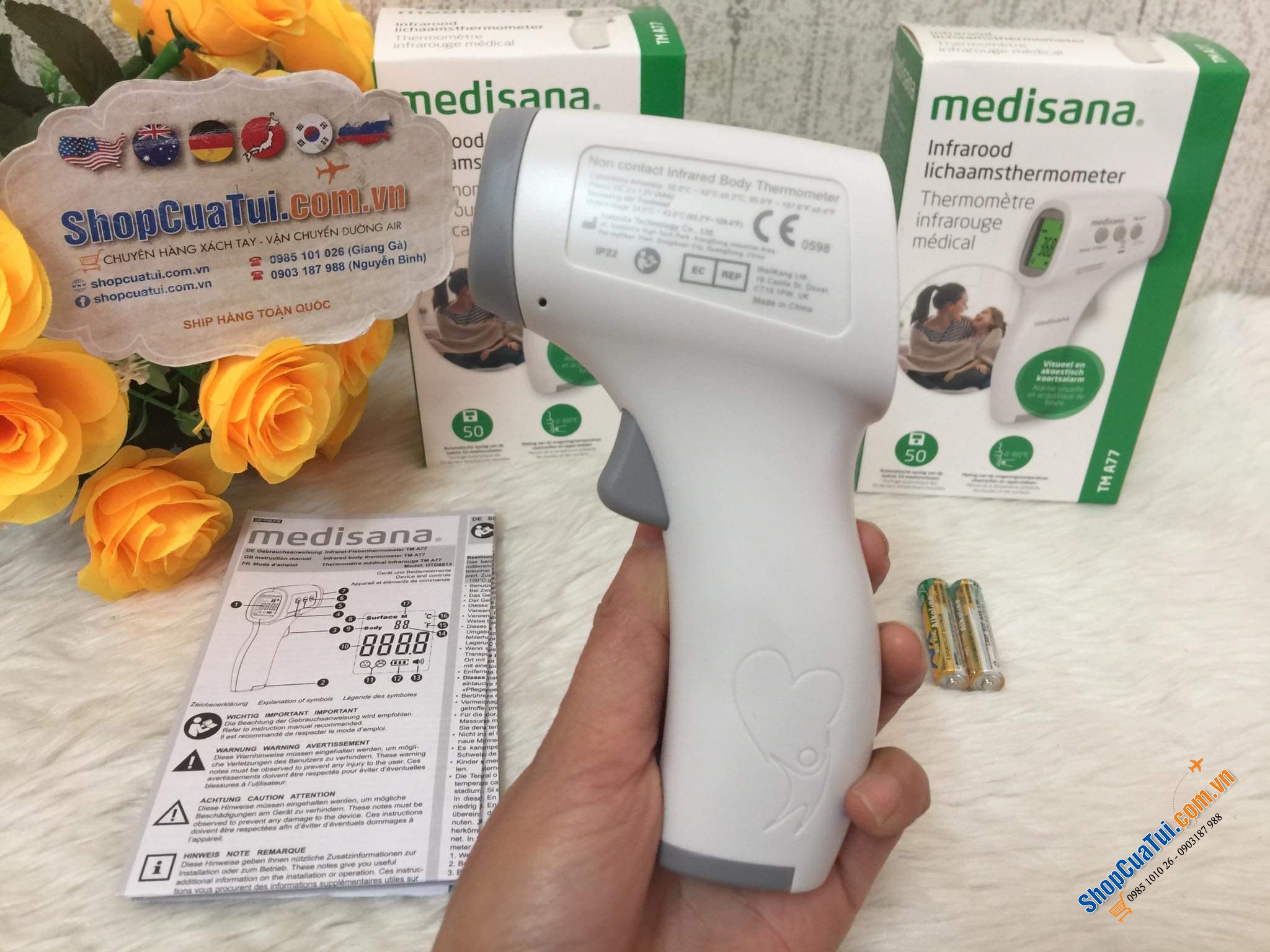 NHIỆT KẾ ĐO TRÁN HỒNG NGOẠI MEDISANA TM A77