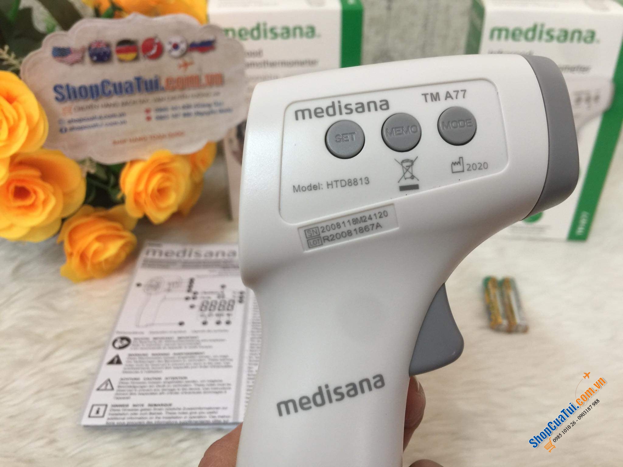 NHIỆT KẾ ĐO TRÁN HỒNG NGOẠI MEDISANA TM A77