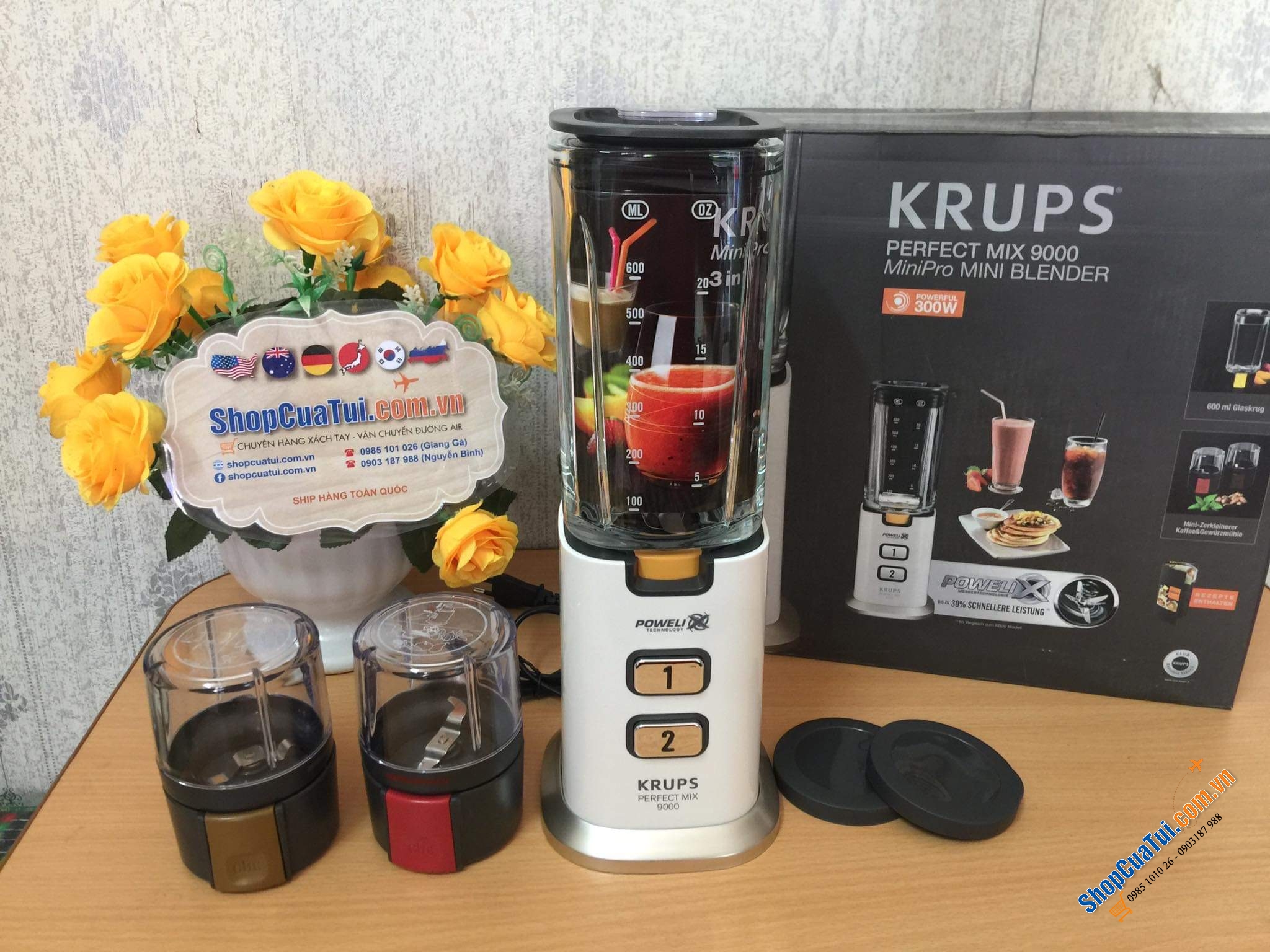 Máy xay sinh tố Krups KB3031 3in1 - model mới nhất 2020