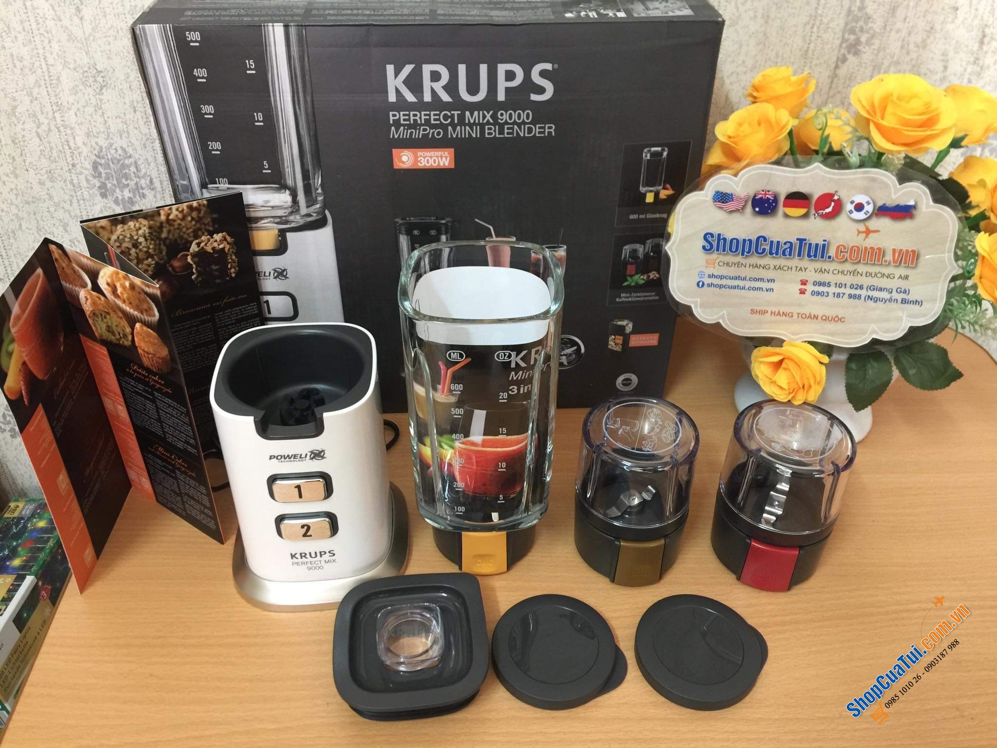 Máy xay sinh tố Krups KB3031 3in1 - model mới nhất 2020