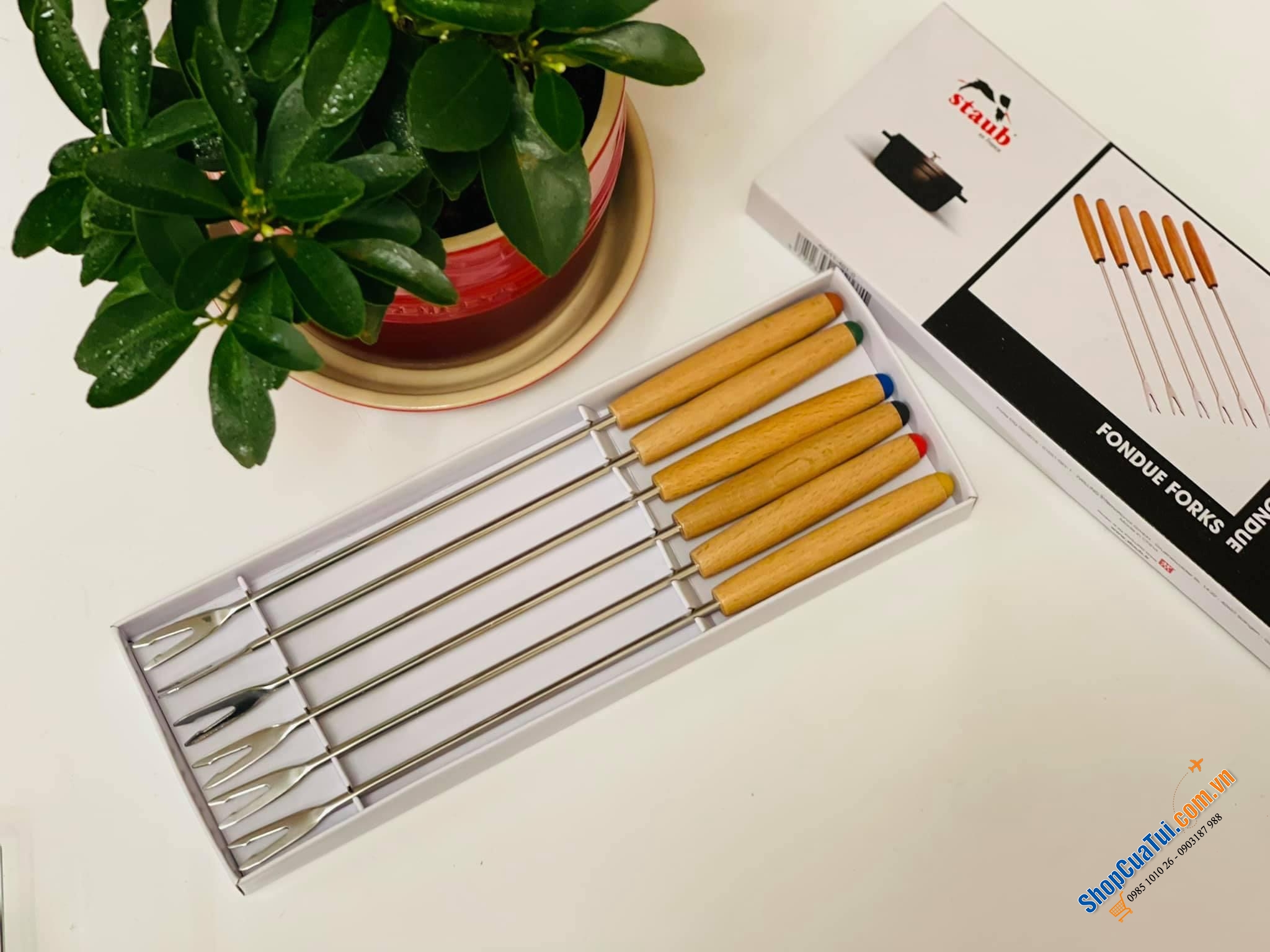 SET 6 DĨA ĂN LẨU NƯỚNG FONDUE STAUB