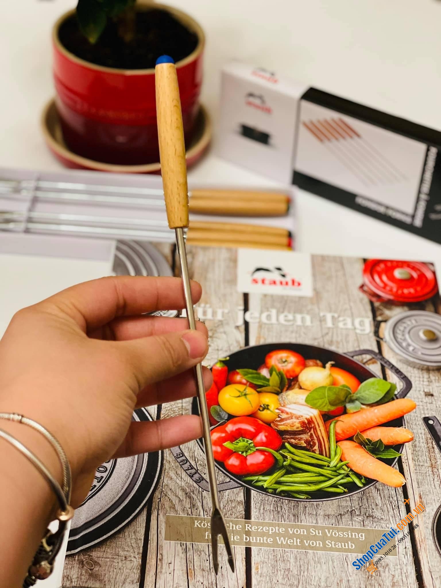 SET 6 DĨA ĂN LẨU NƯỚNG FONDUE STAUB