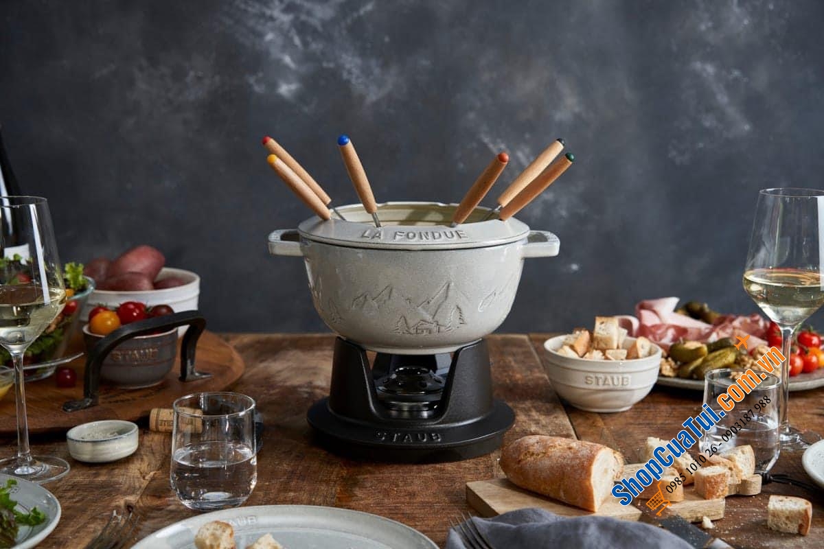 SET 6 DĨA ĂN LẨU NƯỚNG FONDUE STAUB