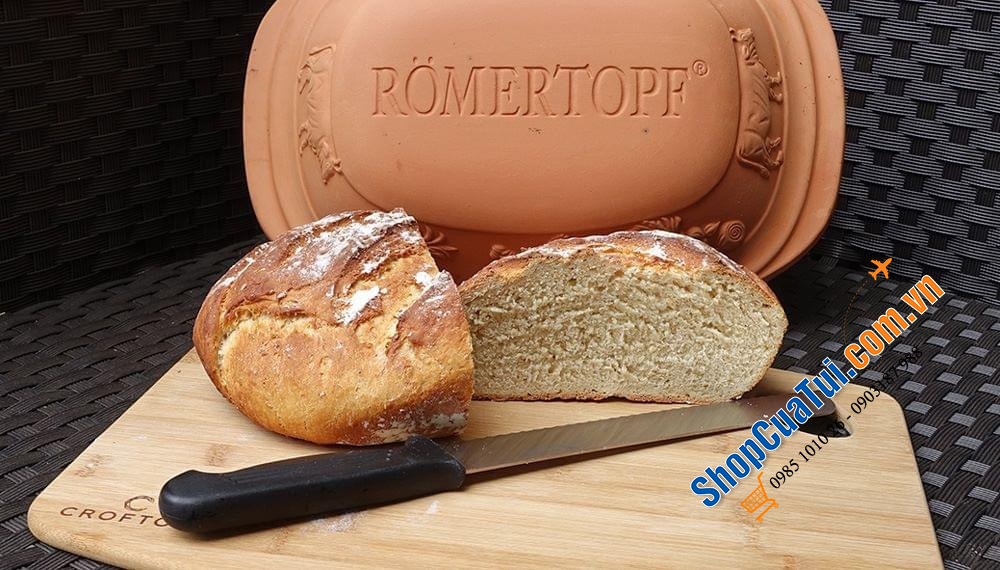 NỒI NƯỚNG GỐM ĐỨC MADE IN GERMANY RÖMERTOPF - HOẠ TIẾT NÔNG TRẠI - Kích thước 38 x 38 x 12,5 cm. Nặng 3,3 kg